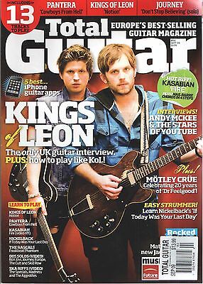 Total Guitar Magazine September 2009 Kings of Leon Motley Crue Pantera Journey