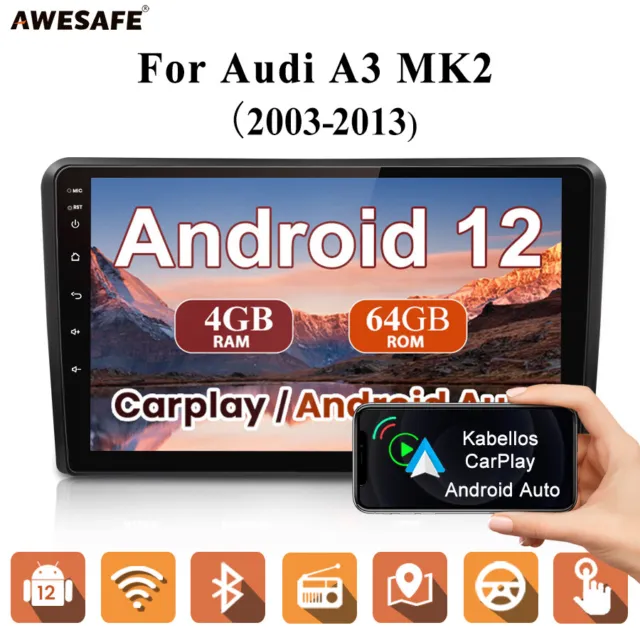 Android Auto Head Unit For Audi A3 S3 8P Sat Nav IPS BT GPS Stereo CarPlay Radio