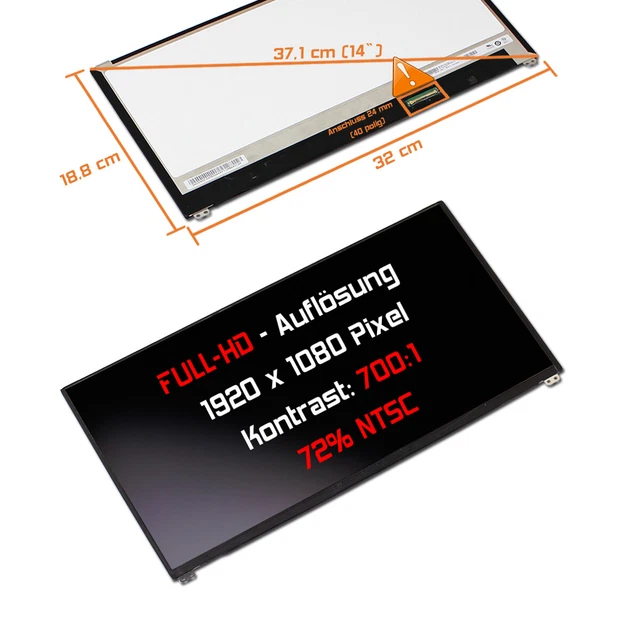 14" LED Display matt passend für Dell DP/N: 5CXRV CN-05CXRV 1920x1080 Full HD