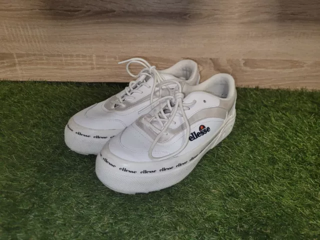 WOMENS ELLESSE PLATIVO Mid White Patent Rosegold Fashion Trainers Shoes Size 5 23.99 PicClick UK