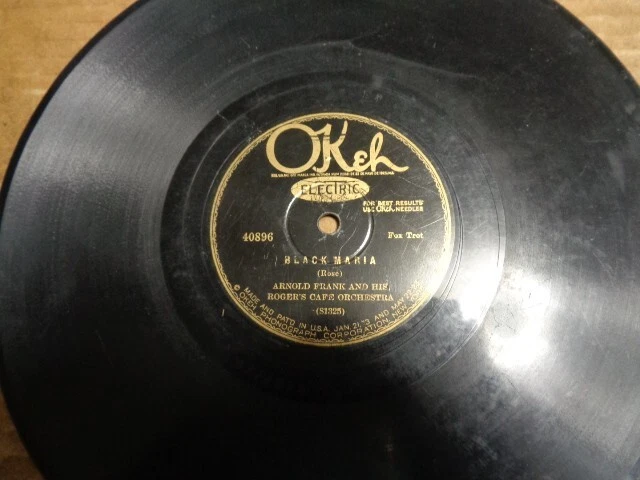1927 OKEH Electric Jazz 78/Arnold Frank & His Rogers Cafe Orchestra