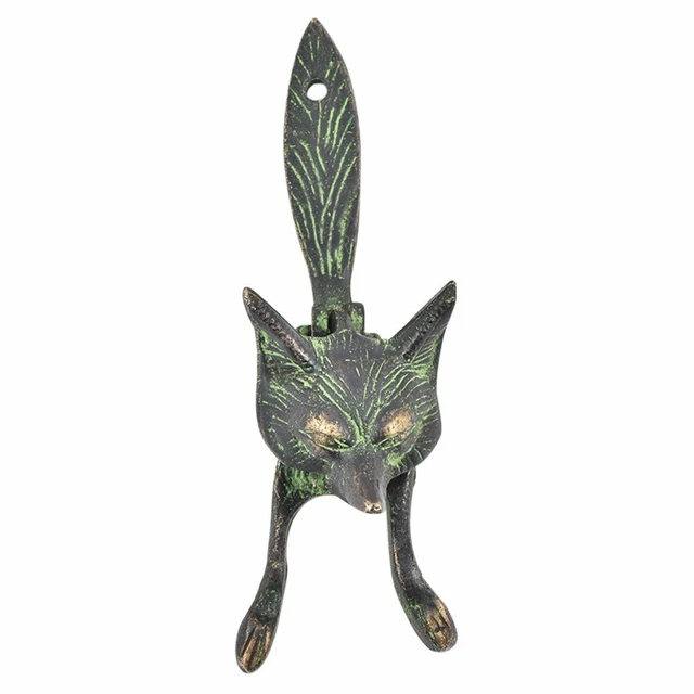 Handmade Brass Fox Head Victorian Style Door Knocker