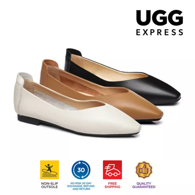 【EXTRA 15% OFF】Women Ballet Flats Genuine Leather Pointed Toe Leather Everly