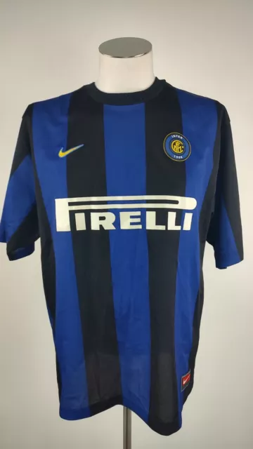 Nike Inter Maillot Football Taille 52/56 Soccer 1999/2000 Jersey Vintage