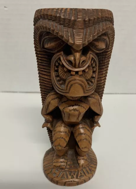 Vintage 1979 Coco Joes Hapawood KU Tiki Statue Hawaii 6" x 2"