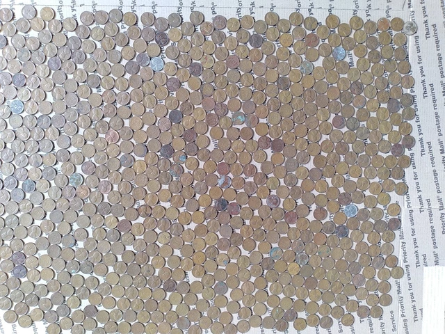 $6.84 copper one cent coins Lincoln Wheat penny lot 1940s pennies pounds P D S 24