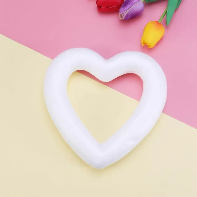 10Pcs Heart Foam Wreath Rings for Crafts & Decorations (11cm)
