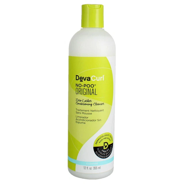 DevaCurl No-Poo Original Zero Lather Hair Conditioning Cleanser, 12 fl oz