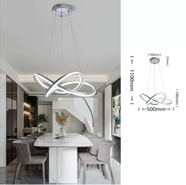 Lampadario a sospensione led intrecciato 60w Argento design moderno Luce Bianca