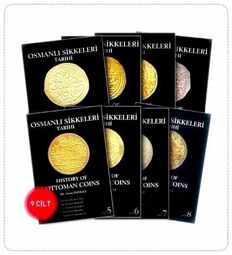 History of Ottoman Coins - Set of 9 Vols. - Atom Damali - Hardcover – New