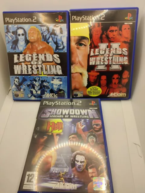 PS2 Rare 3 x Legends of Wrestling Games + Showdown all VGC Hulk