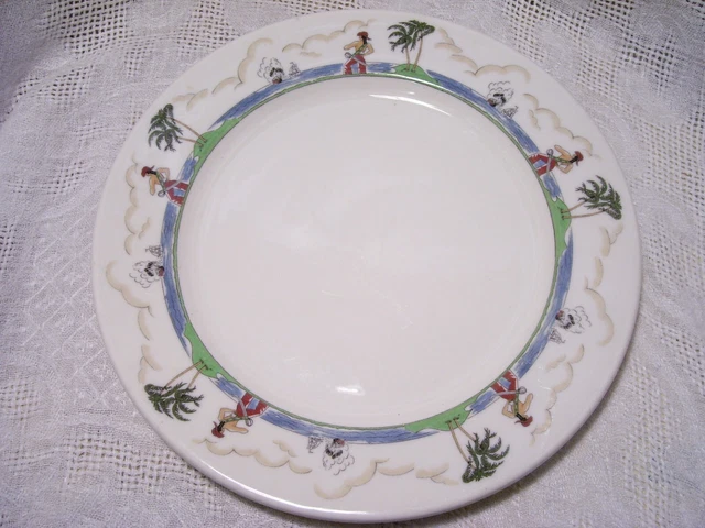 Illinois Central~Pirate Plate~Syracuse Railroad China~City New Orleans,Panama,Lt
