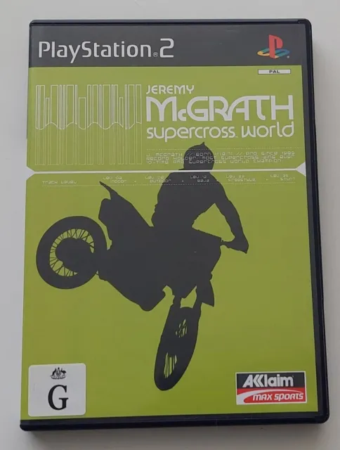 PS2 Jeremy McGrath Supercross World EXCELLENT CONDITION LIKE NEW FAST POSTAGE