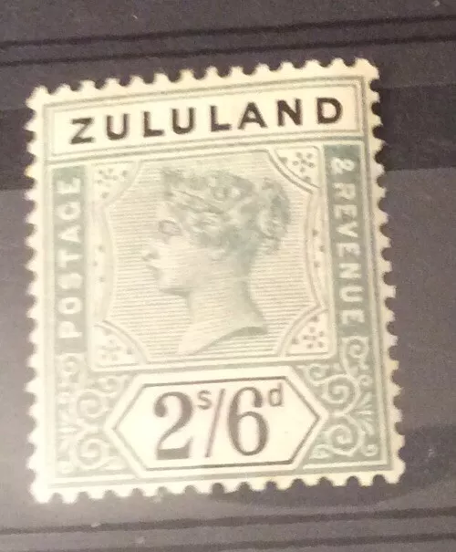 Zululand 1894-6 SG.26 2s6d green and black fine mint cat 90 pounds