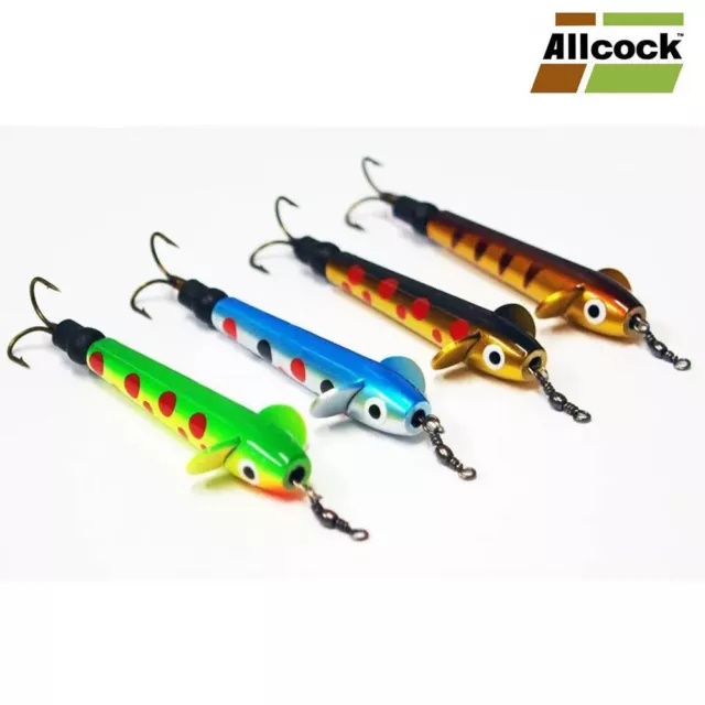 Allcock Metal Devon Minnow Spinner Lures - Salmon / Trout