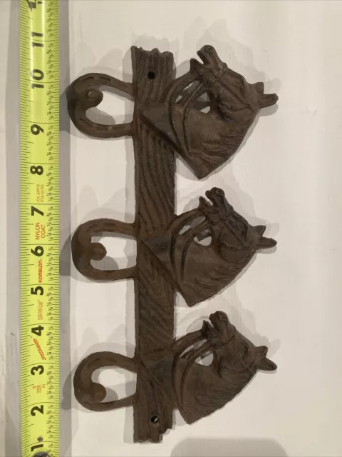 Cast Iron "HORSE HEAD Coat Rack, Key Hook, Hat Rack