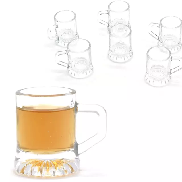 Set 6 Bicchieri Per Birra In Vetro Boccali Da 22 Ml Boccale Liquori Nuovo Bar