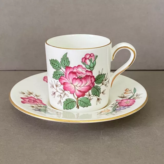 Wedgwood England CHARNWOOD Flower Bone China Demitasse or Espresso Cup & Saucer