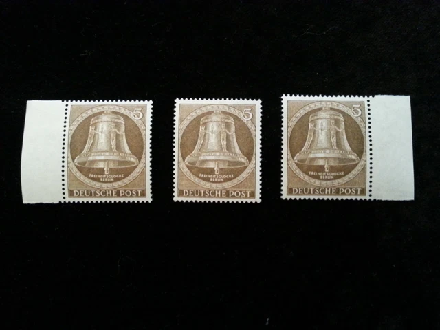 Bund / BRD / Deutschland Berlin 1953 - MiNr.101  Freiheitsglocke ,Mitte Nr.1