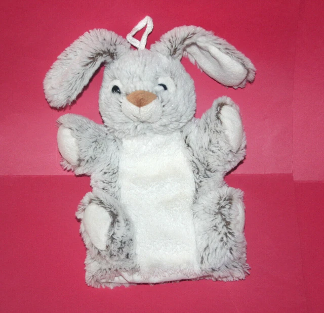 Rodadou Roda Doudou Peluche Lapin Marionnette Blanc Beige Marron Chine Etat Neuf