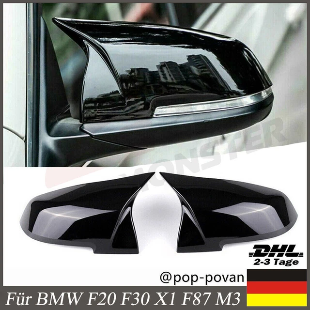 Copri specchietti per BMW F20 F21 F22 F30 F32 F36 X1 F87 M3 lucidi nero