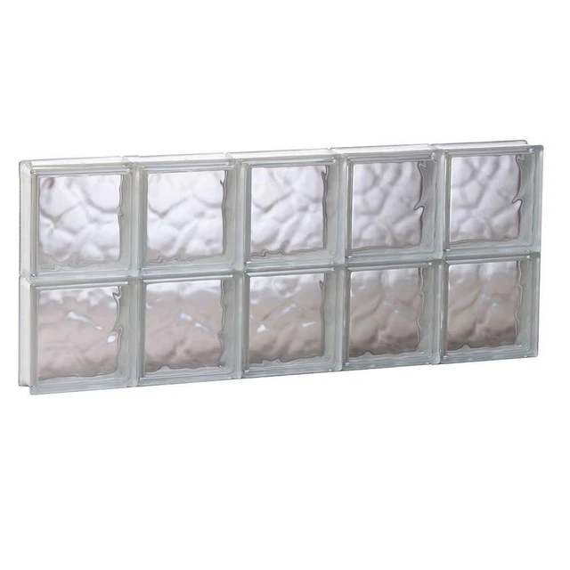 Clearly Secure Glass Block Window 38.75" x 15.5"x 3.125" Frameless Non-Vented