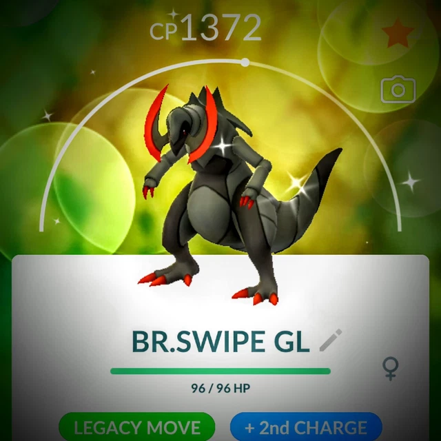 POKEMON SHINY HAXORUS legacy Breaking Swipe + 3 MOVES GO GREAT LEAGUE  1500CP EUR 11,13 - PicClick IT