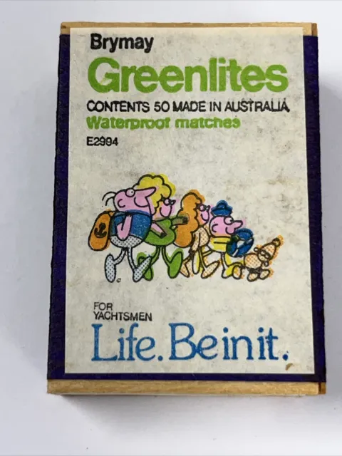 Brymay Greenlites  "Life. Be in it" For Active Families Plywood Matchbox