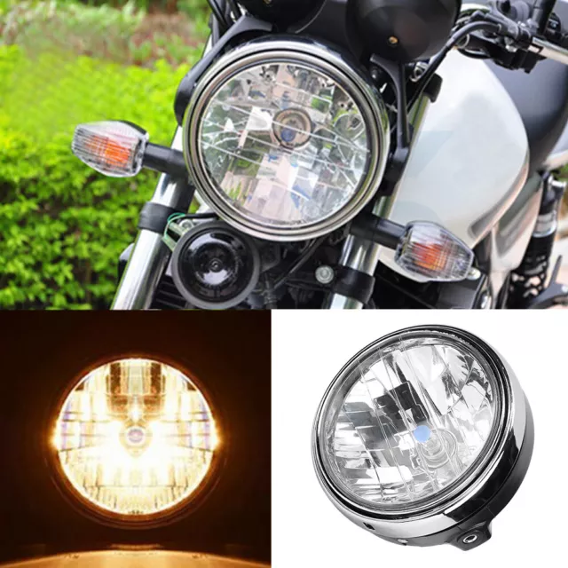 * Modified Retro Round Motorcycle Front Headlight Assembly For CB400/900 3