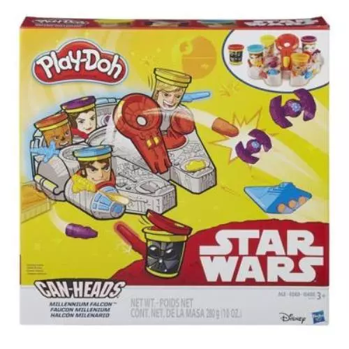 New Hasbro Play-Doh Star Wars Can-Heads Millennium Falcon 5 Cans Playdoh B0002