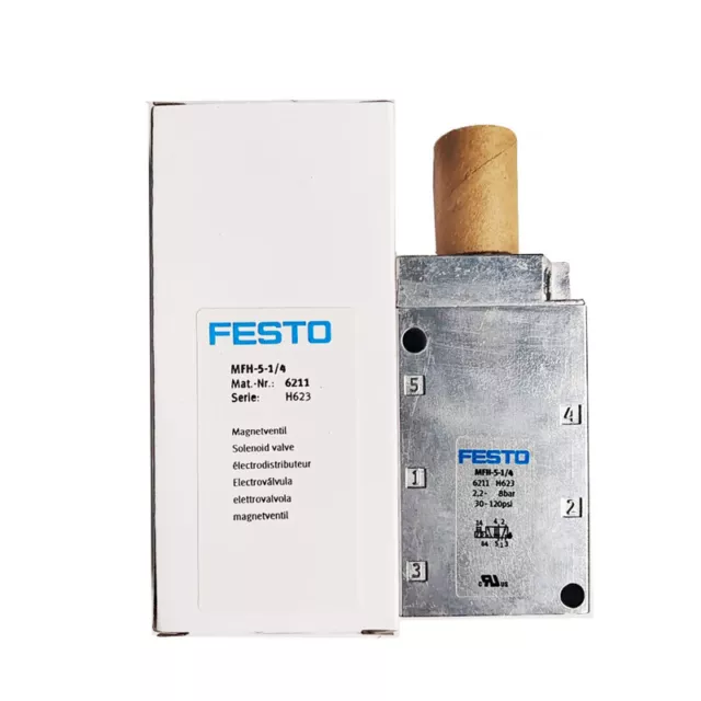 New Festo MFH-5-1/4 Solenoid Valve MFH51/4 6211 /db