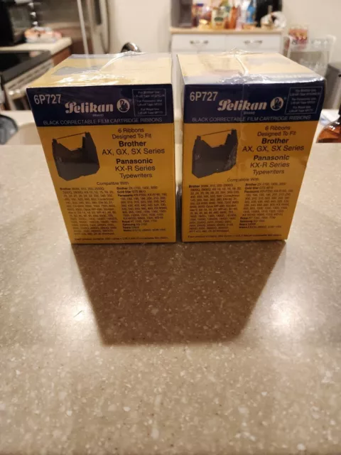 Pelikan 6pk Brother Panasonic Correctable Film Cartridge Ribbons 2 Box Lot NIP