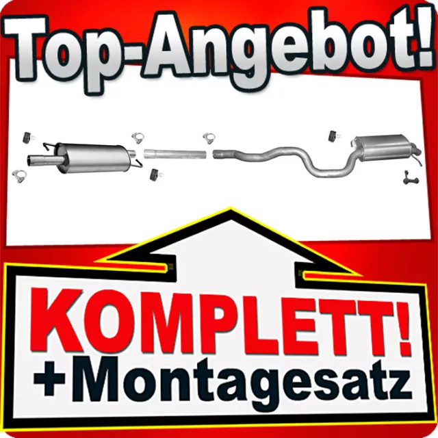 Auspuff für VW TRANSPORTER T5 4MOTION 2.0 2.5 TDI BITDI LWB Auspuffanlage