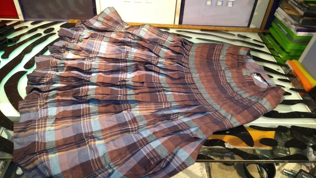 Highland Queen Womens Kilt Skirt Good Condition Size 12 Wool Tartan