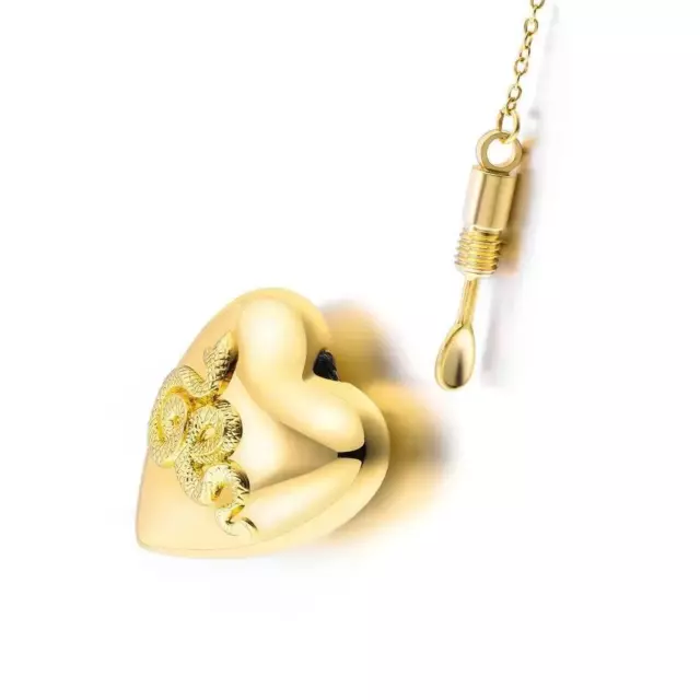 Lana Del Rey Ldr Style Necklace Heart Shaped No Spoon & Snake Stainless Steel