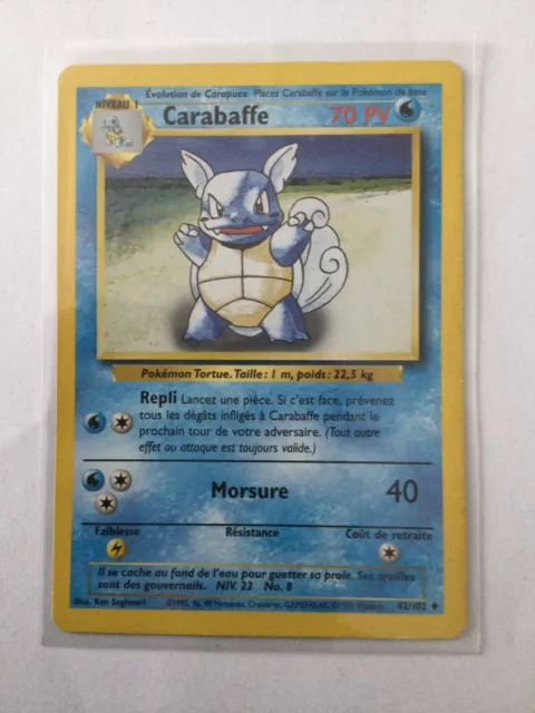 CARTE POKEMON  WIZARD 1995 CARABAFFE 42/102  set de BASE édition VF