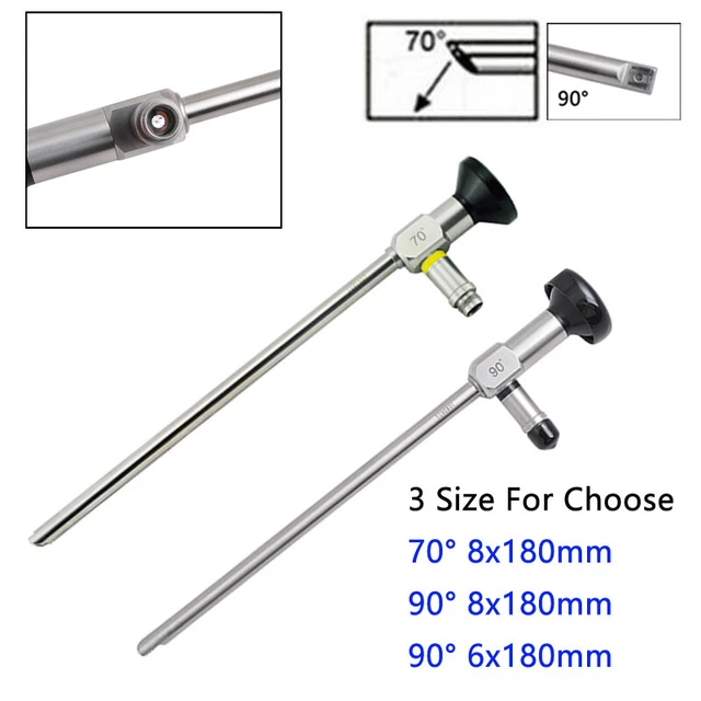 Carejoy Rigid Endoscope 6mm 8mmx180mm Laryngoscope 70°/90° Laryngendoscope