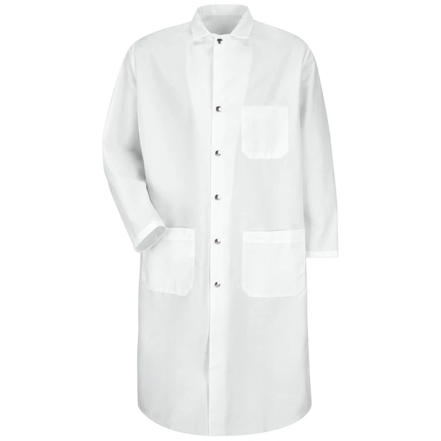 Red Kap Snap-Front Spun Polyester Butcher Coat