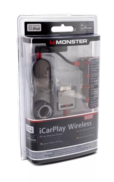 Monster Cable iCarPlay Wireless 800 FM Transmitter iPhone iPod iPad Kfz MP3 599