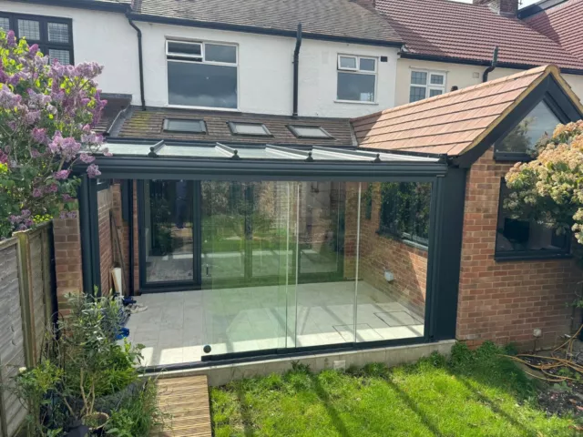 Used Grey Glass Roof Garden Room  / Orangery (Eden Verandas)