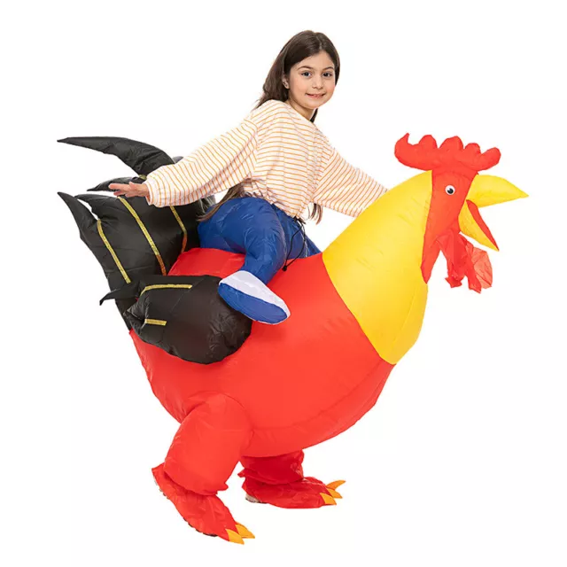 Rooster Costume Parent-child Inflatable Suit for Kid Halloween Party Prop School