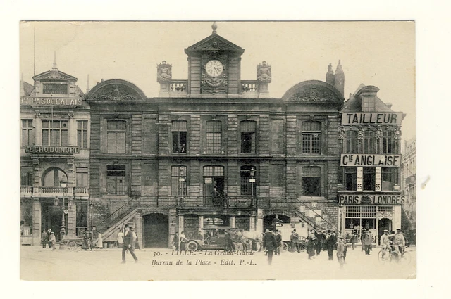 Cpa 59.LILLE. La Grand-Garde. Bureau de la Place. Animations. Magasin  Auto. Bon