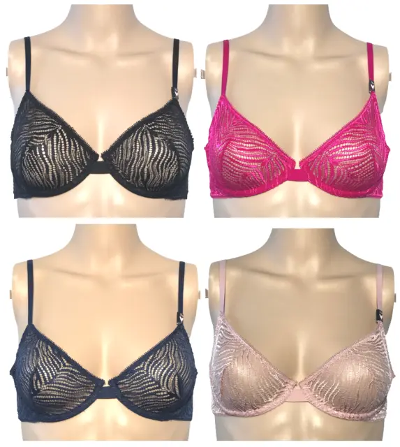 Victorias Secret Luxe Lingerie Very Sexy Unlined Demi Bra Zebra Lace Nwt