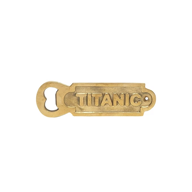 RMS Titanic Brass Bottle Cap Opener Beer Soda Pop Top Tavern Pub Home Bar Decor RMS Titanic Brass Bottle Cap Opener Beer Soda Pop Top Tavern Pub Home Bar Decor
