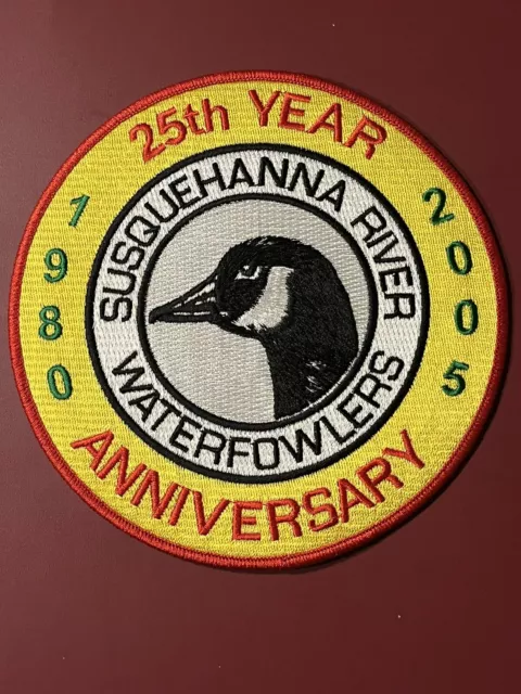 Rare 2005 Susquehanna River Waterflowlers 25Th Anniversary Patch 6" Diameter