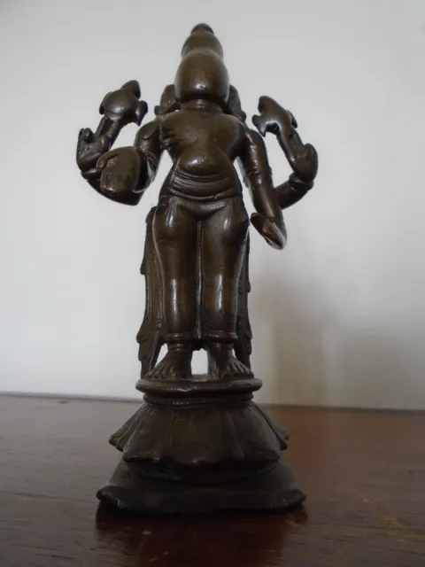 Late 18th Early 19th Century South Indian Hindu Bronze God Vishnu Worship Figure