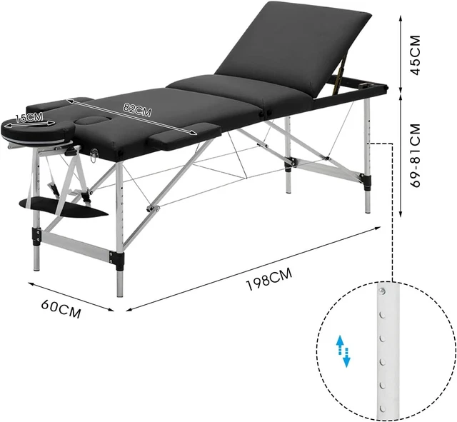 Meerveil Massageliege Klappbar Mobile Therapieliege Massagebett