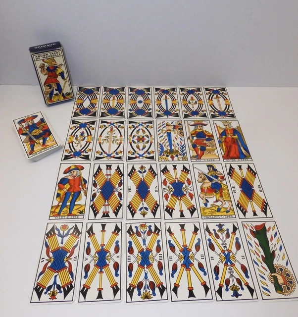 Grimaud Tarot De Marseille Authentique - Jeu 78 Cartes Divinatoire - Version Française - Cartomancie Traditionnelle