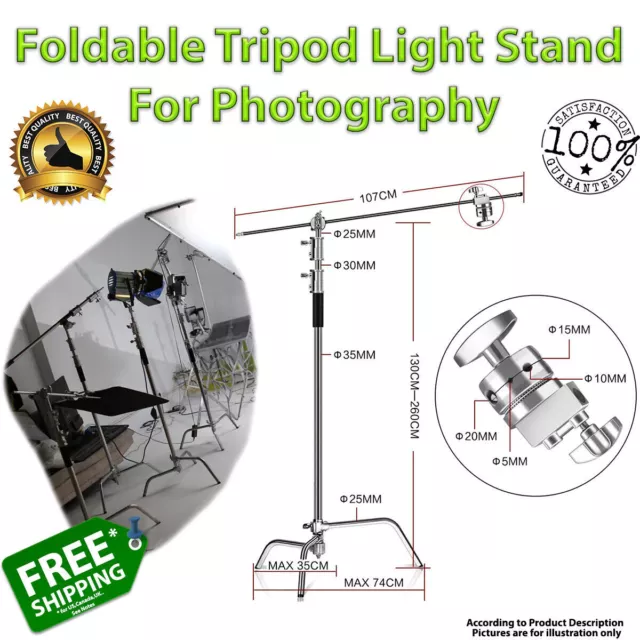 Soporte de luz plegable trípode estudio de fotografía Softbox ajustable...