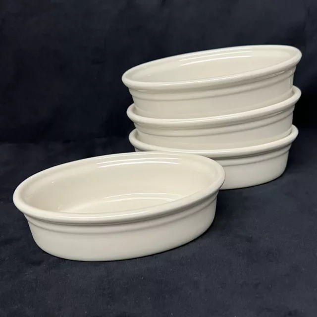 Syracuse China Casablanca Cream White Oval Porcelain Baker Restaurant Ware (4)